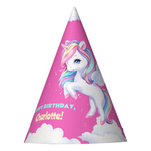 魔法の誕生日パーティー用の紙の派对帽子 パーティーハット (正面)