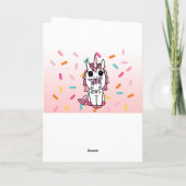 魔法の誕生日ユニコーンバタフライ カード (裏面)