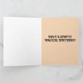 魔法の誕生日妖精の森の女の子グリーティングカード カード (内部)