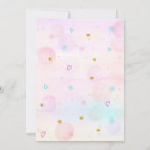 魔法の誕生日招待状　人魚　ユニコーン　妖精 招待状 (裏面)