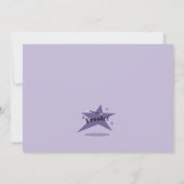 魔法の誕生日招待状 - 紫のウサギの耳 招待状 (裏面)