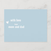 魔法の誕生日、かわいいキッズユニコーン虹 ポストカード (裏面)