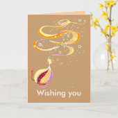 魔法の誕生日 カード (黄色い花)