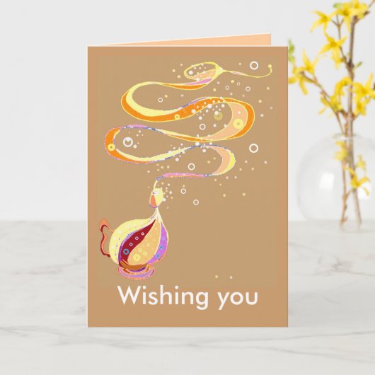 魔法の誕生日 カード (黄色い花)