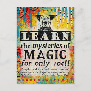 魔法の謎 – ヴィンテおもしろいージ広告 ポストカード