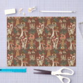 魔法の赤いコテージコアフローラキノコのパターン 薄葉紙 (クラフト)