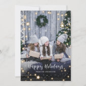 魔法の赤いバッファローのプレイド雪の星写真 シーズンカード (正面)