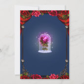 魔法の赤いバラの美しさ スイート16の誕生日パーティー 招待状 (裏面)