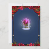 魔法の赤いバラの美しさ 誕生日パーティー スイート16 招待状 (裏面)