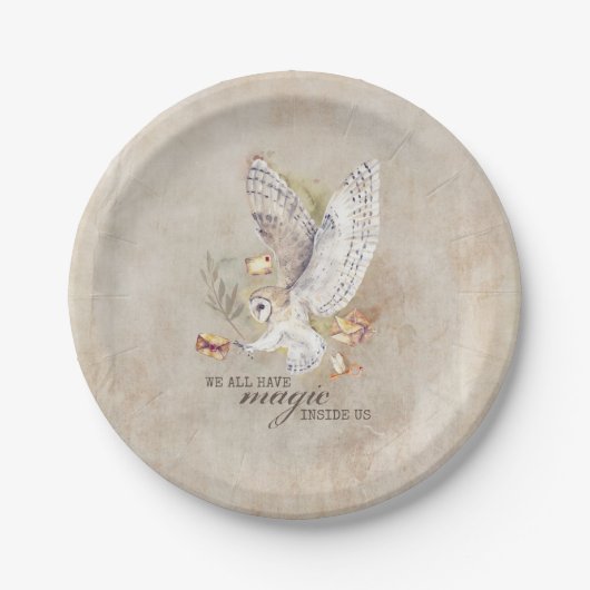 魔法の赤ちゃんシャワーまたは誕生日 ペーパープレート (正面)