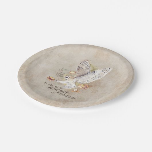 魔法の赤ちゃんシャワーまたは誕生日 ペーパープレート (アングル)