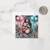 魔法の赤ちゃんシャワー | 性別の表示 ノートカード (正面/裏面インサイチュ)