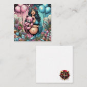 魔法の赤ちゃんシャワー | 性別の表示 ノートカード (正面/裏面)