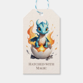 魔法の赤ちゃんドラゴンが孵化 ギフトタグ