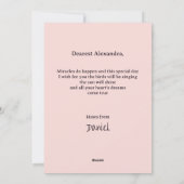 魔法の超現実的ユニコーンハッピーバレンタインデーカード シーズンカード (裏面)