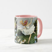 魔法の踊りフェアリーとカエルの2トーンのコーヒーマグ マグカップ (正面右)