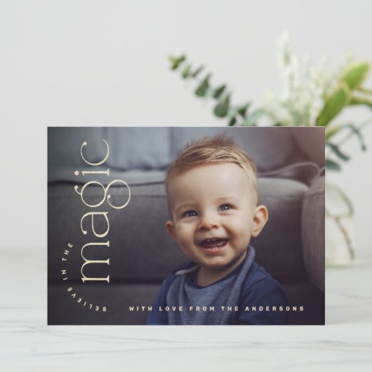 魔法の輝きを信じて　クリスマスの写真 シーズンカード (スタンド正面)