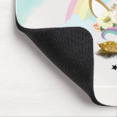 魔法の輝き ユニコーン、虹、星 マウスパッド (コーナー)