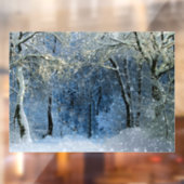 魔法の輝く太陽の光の雪の森ワンダーランド ウィンドウサイン (シート2)