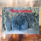 魔法の輝く太陽の雪の森ワンダーランドクリスマス ウィンドウサイン (シート2)