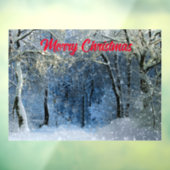 魔法の輝く太陽の雪の森ワンダーランドクリスマス ウィンドウサイン (シート3)