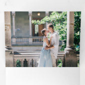 魔法の輝く銀の雪片3 – 写真 三つ折りクリスマスカード (内部最初)