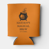 魔法の醸造面白いハロウィーンパーソナライズされた 缶クーラー (正面)