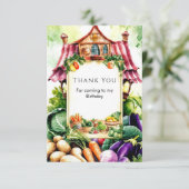 魔法の野菜の農家の市場お誕生日会 サンキューカード (スタンド正面)