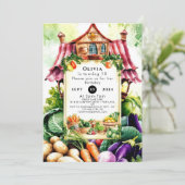 魔法の野菜の農家の市場お誕生日会 招待状 (スタンド正面)