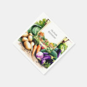 魔法の野菜農家市場誕生日 スタンダードカクテルナプキン (角)