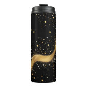 魔法の金ゴールドダストウェーブオンブラック タンブラー (正面)