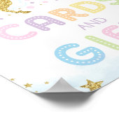 魔法の金ゴールドユニコーン/カード&ギフトバースデーパーティー ポスター (角)