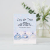 魔法の金属クリスマスボールが日付を保存 ポストカード (スタンド正面)