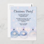 魔法の金属クリスマスボール写真パーティー ポストカード (正面/裏面)