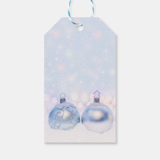 魔法の金属クリスマスボール写真 ギフトタグ (裏面)