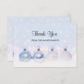 魔法の金属クリスマスボール写真 サンキューカード (正面/裏面)