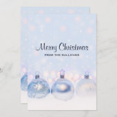 魔法の金属クリスマスボール写真 シーズンカード (正面/裏面)