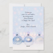 魔法の金属クリスマスボール写真 シーズンカード (裏面)