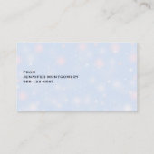 魔法の金属クリスマスボール写真 名刺 (裏面)