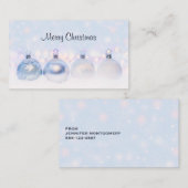 魔法の金属クリスマスボール写真 名刺 (正面/裏面)