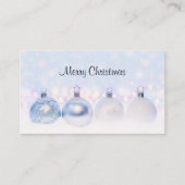 魔法の金属クリスマスボール写真 名刺 (正面)