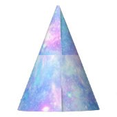 魔法の銀河系：ピンクブルースタープリント パーティーハット (裏面)