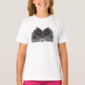 魔法の開いた spellbook – 星と魔法 tシャツ (正面)