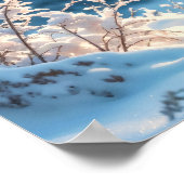 魔法の降雪バレリーナ冬のポーズアート ポスター (角)