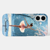 魔法の降雪バレリーナ冬のポーズアート Case-Mate iPhoneケース (裏面 (横))