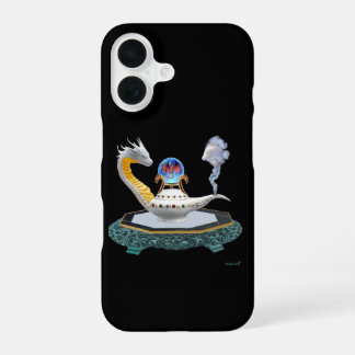 魔法の陶器ドラゴンランタン ファンタジーアート iPhone 16ケース