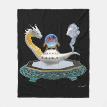 魔法の陶器ドラゴン ファンタジーアートブランケット