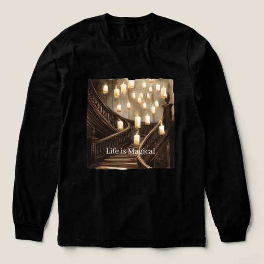 魔法の階段のキャンドル トライブレンドTシャツ (デザイン正面)