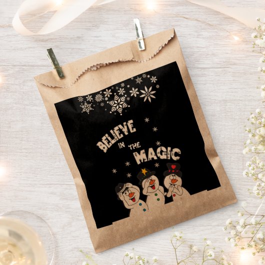 魔法の雪だるまで信じて下さい フェイバーバッグ (クリップ留めされた状態)