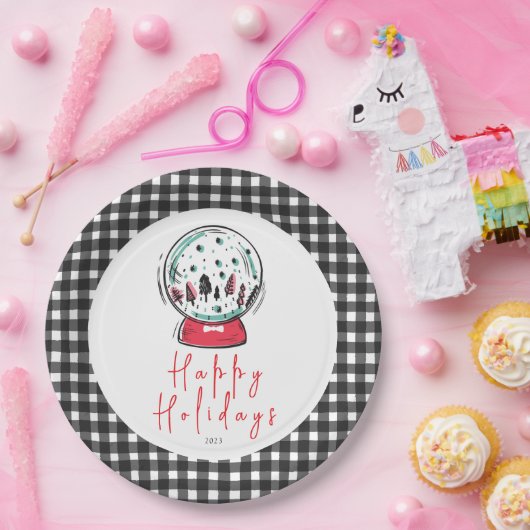 魔法の雪のグローブクリスマスパーティー ペーパープレート (パーティー)